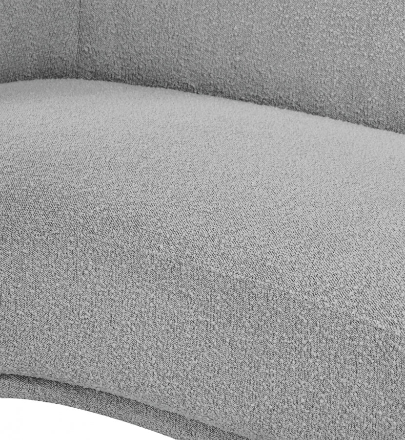 Chaise Hyde en tissu bouclé