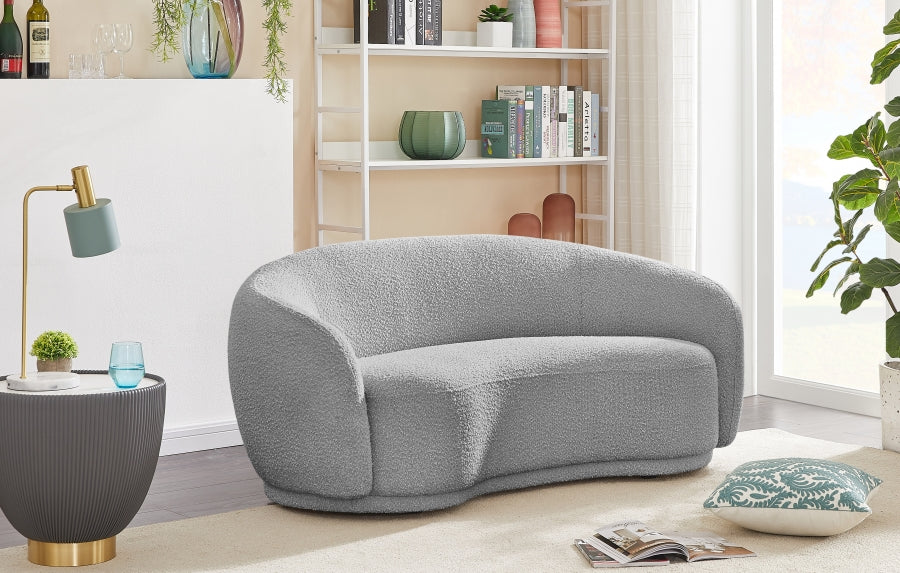 Causeuse en tissu bouclé Hyde 