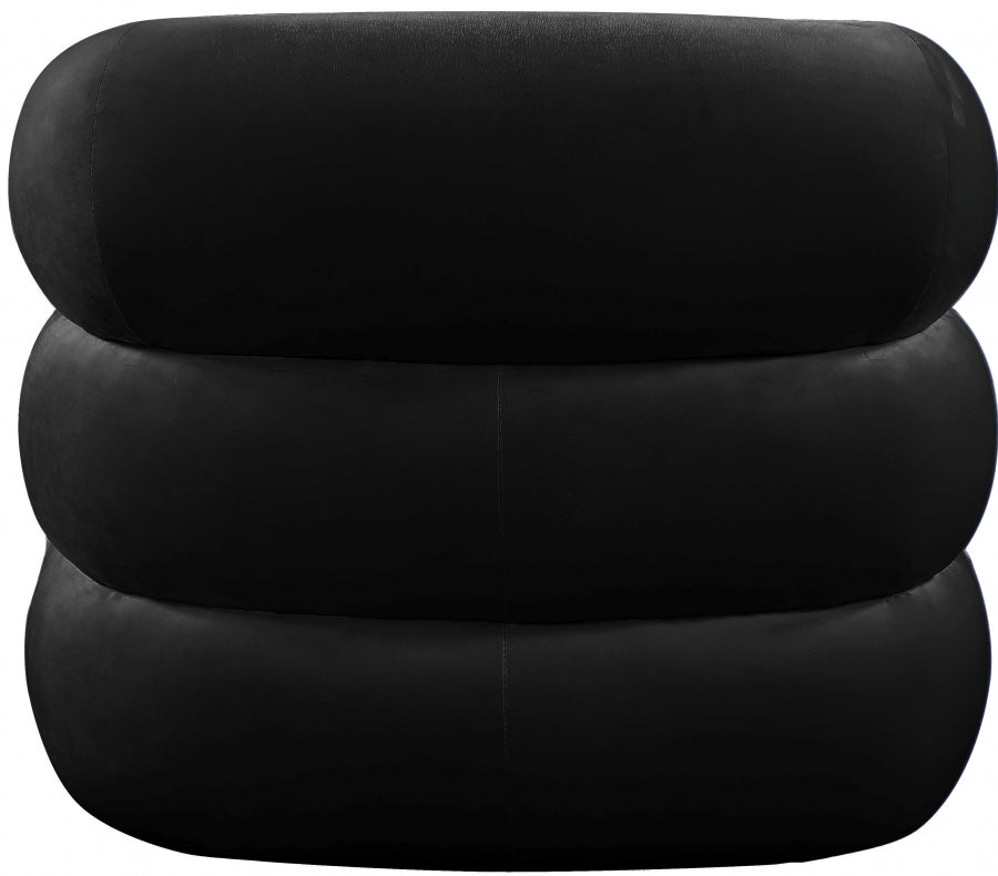 Chaise d'appoint en velours Roxbury