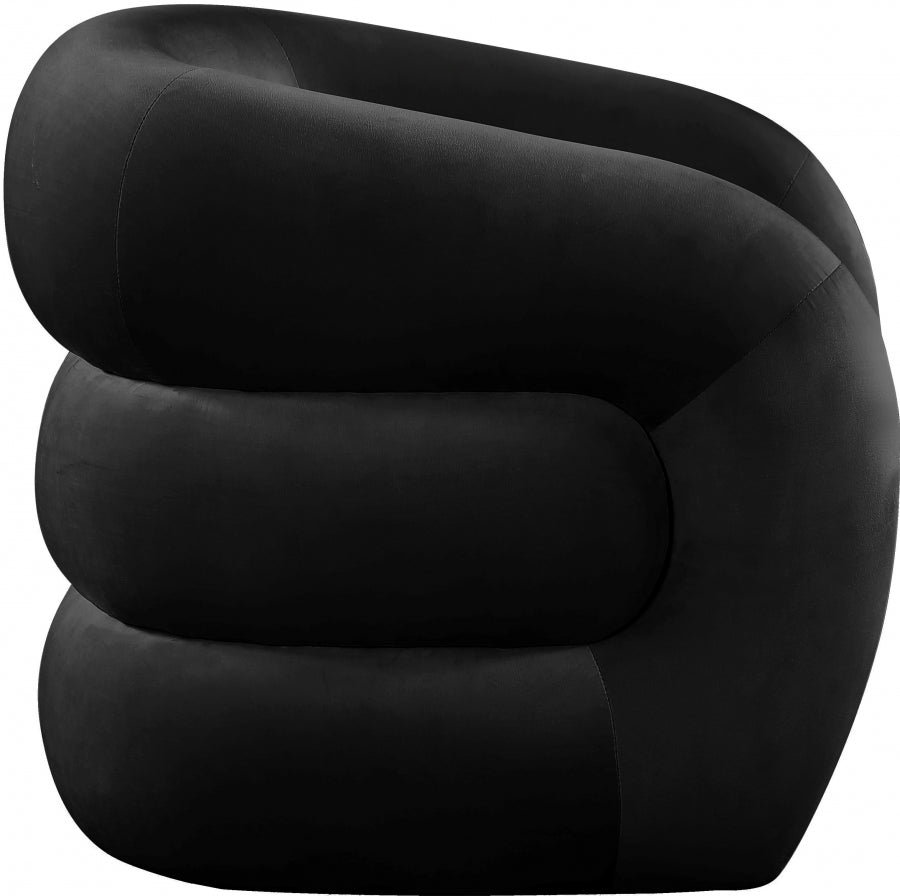 Chaise d'appoint en velours Roxbury