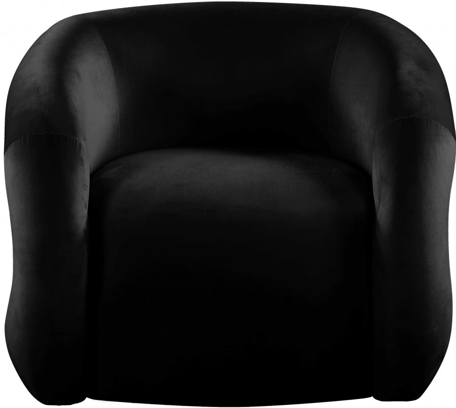 Chaise d'appoint en velours Roxbury