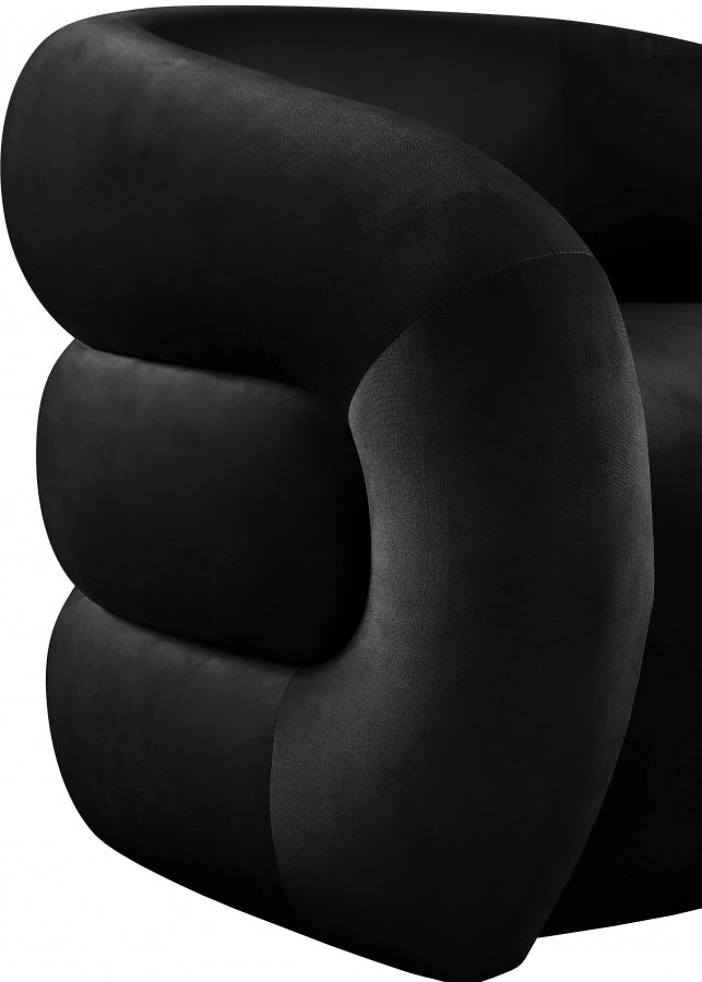 Chaise d'appoint en velours Roxbury
