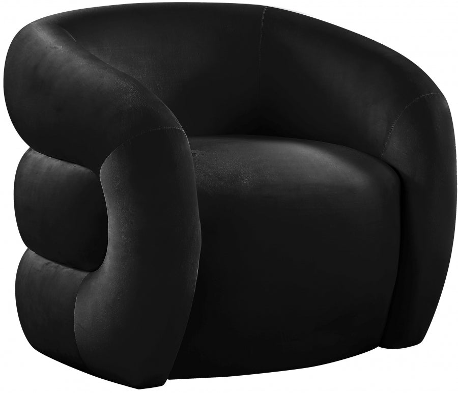 Chaise d'appoint en velours Roxbury