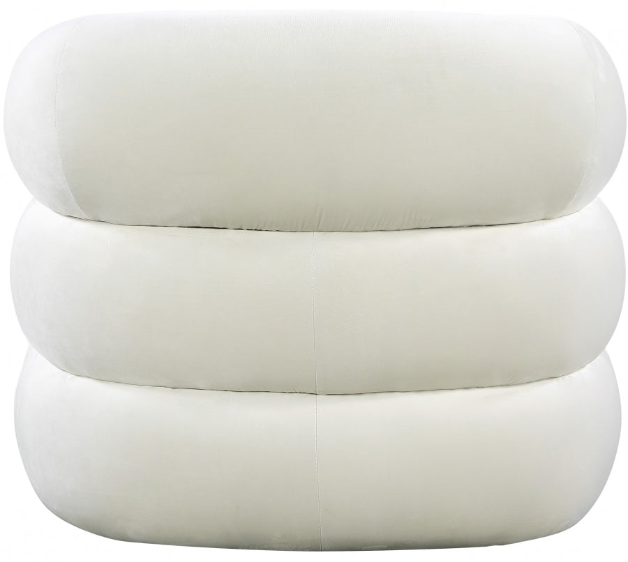 Chaise d'appoint en velours Roxbury