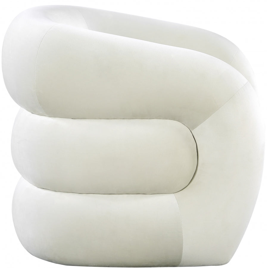 Chaise d'appoint en velours Roxbury