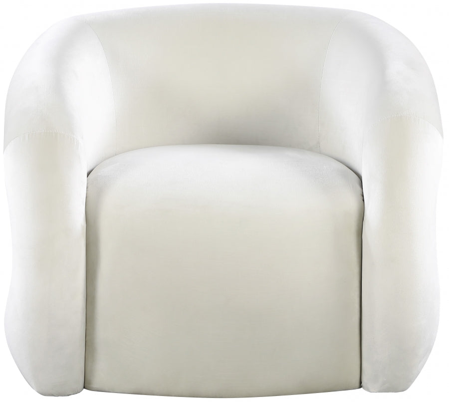Chaise d'appoint en velours Roxbury