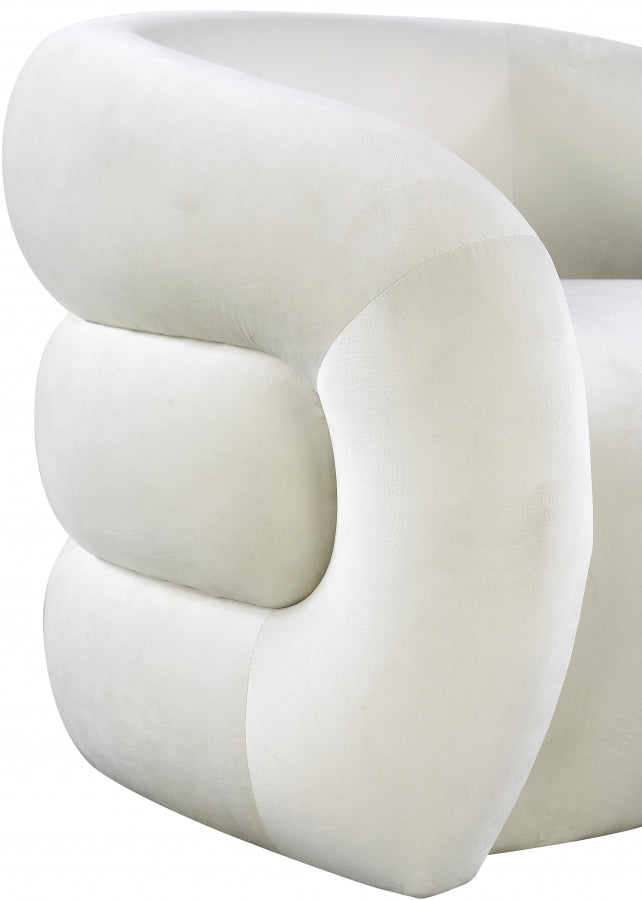 Chaise d'appoint en velours Roxbury