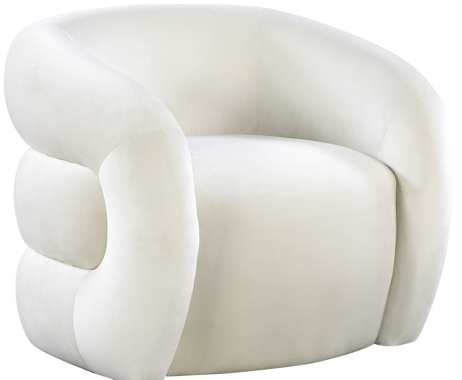 Chaise d'appoint en velours Roxbury