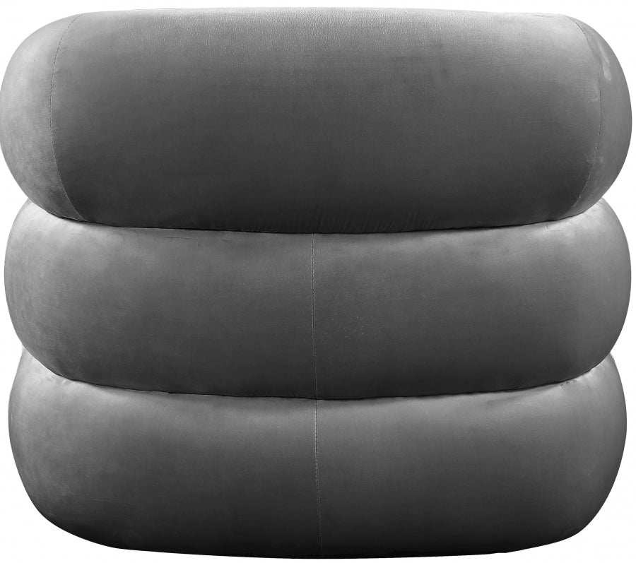 Chaise d'appoint en velours Roxbury