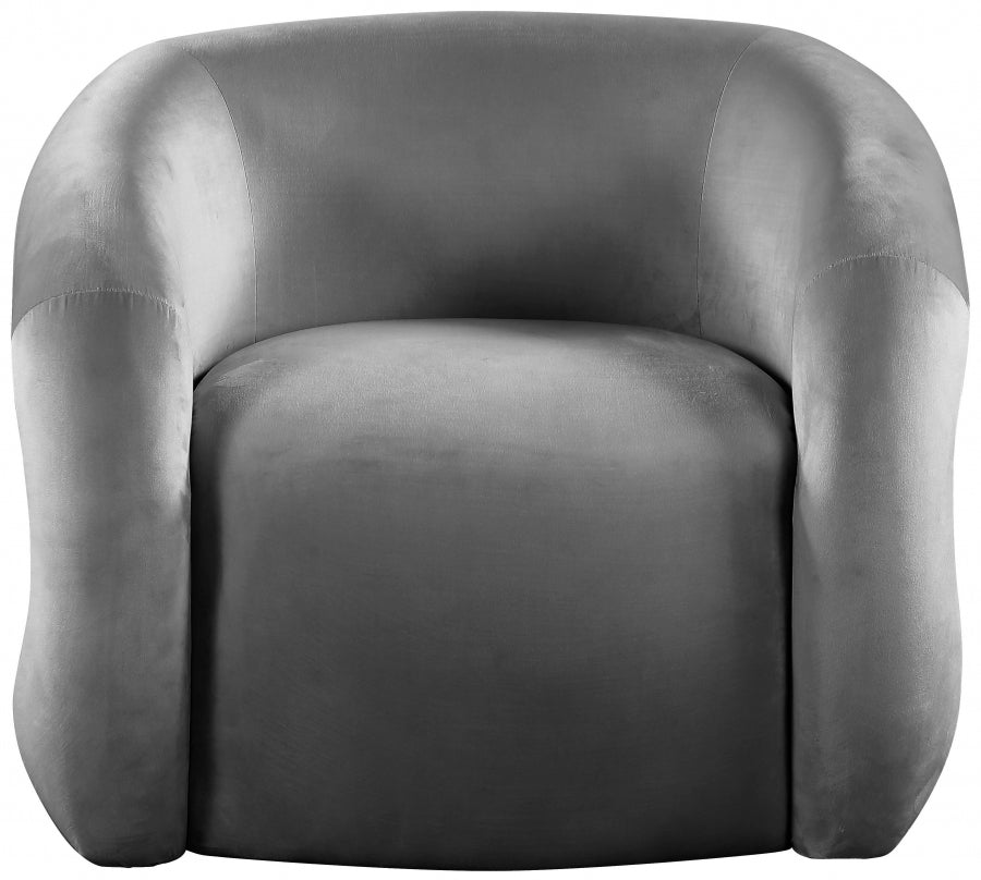 Chaise d'appoint en velours Roxbury