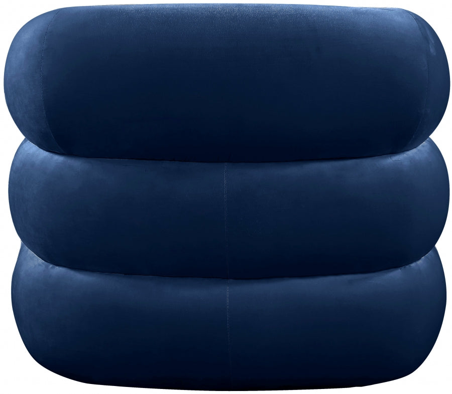 Chaise d'appoint en velours Roxbury