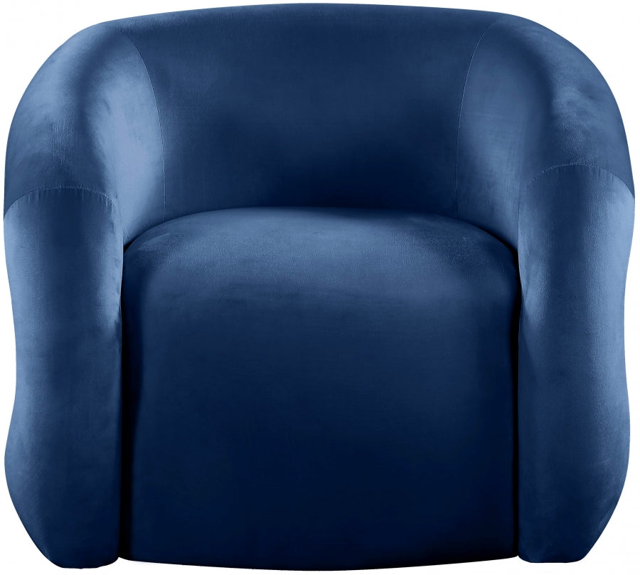 Chaise d'appoint en velours Roxbury