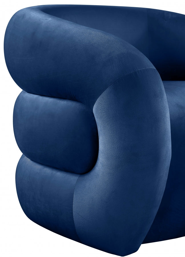 Chaise d'appoint en velours Roxbury
