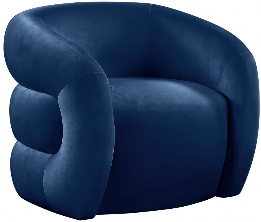 Chaise d'appoint en velours Roxbury