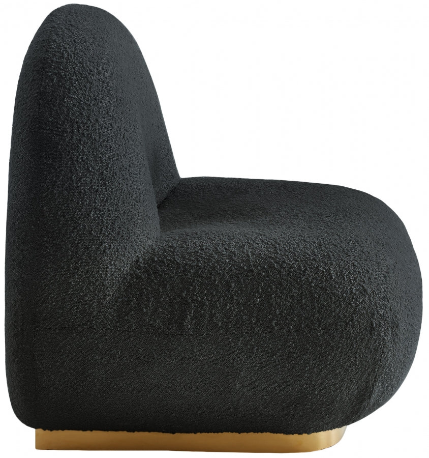Chaise d'appoint Liam en tissu bouclé