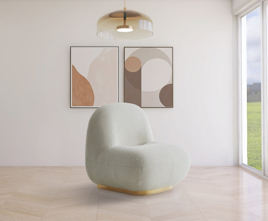 Chaise d'appoint Liam en tissu bouclé