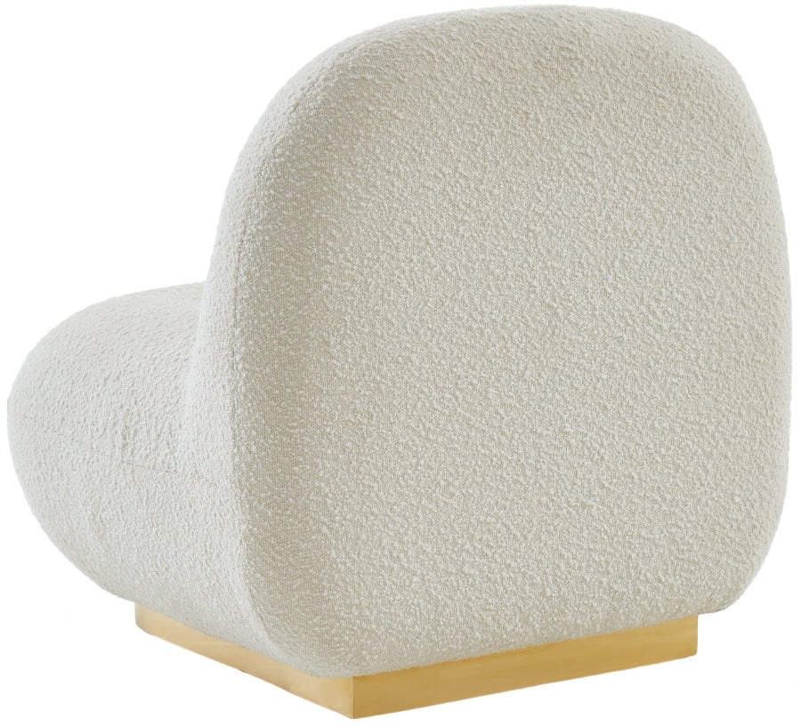 Chaise d'appoint Liam en tissu bouclé