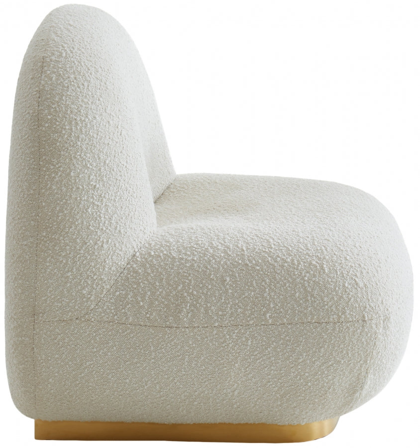 Chaise d'appoint Liam en tissu bouclé