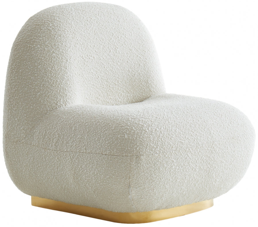 Chaise d'appoint Liam en tissu bouclé
