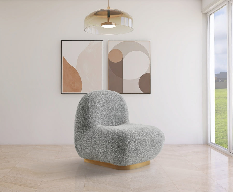 Chaise d'appoint Liam en tissu bouclé