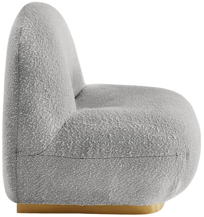 Chaise d'appoint Liam en tissu bouclé