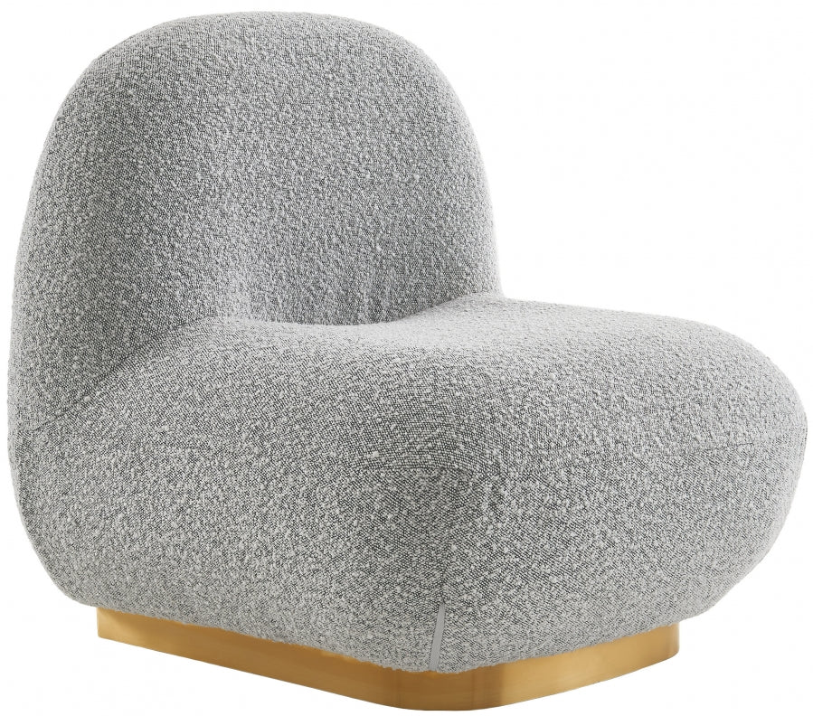 Chaise d'appoint Liam en tissu bouclé