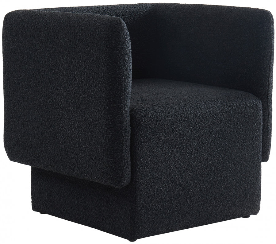 Chaise d'appoint Vera en tissu bouclé