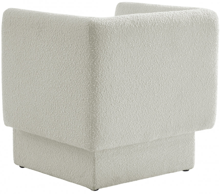 Chaise d'appoint Vera en tissu bouclé