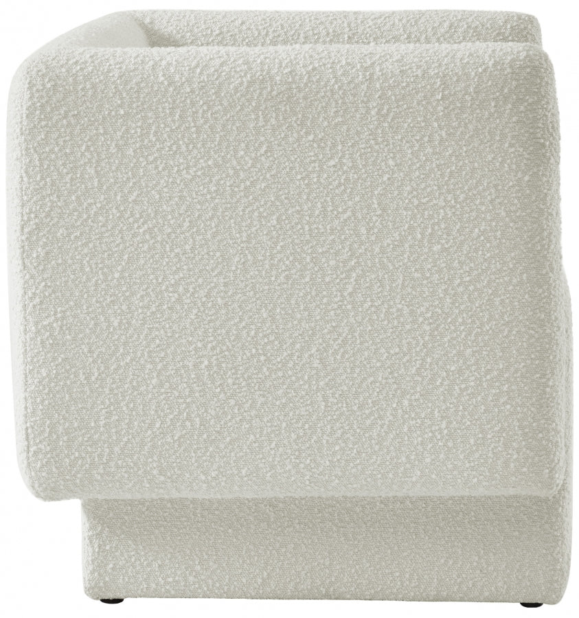 Chaise d'appoint Vera en tissu bouclé