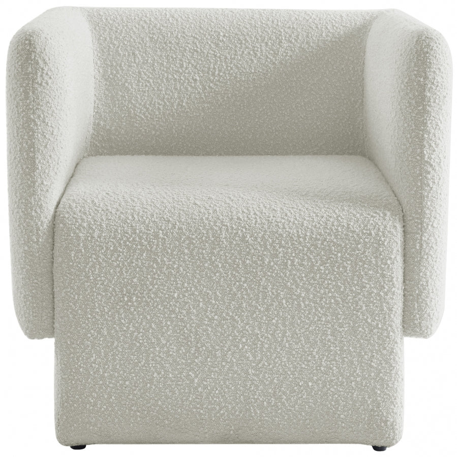 Chaise d'appoint Vera en tissu bouclé