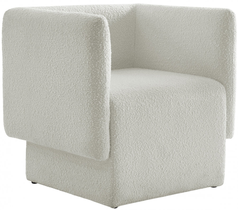 Chaise d'appoint Vera en tissu bouclé