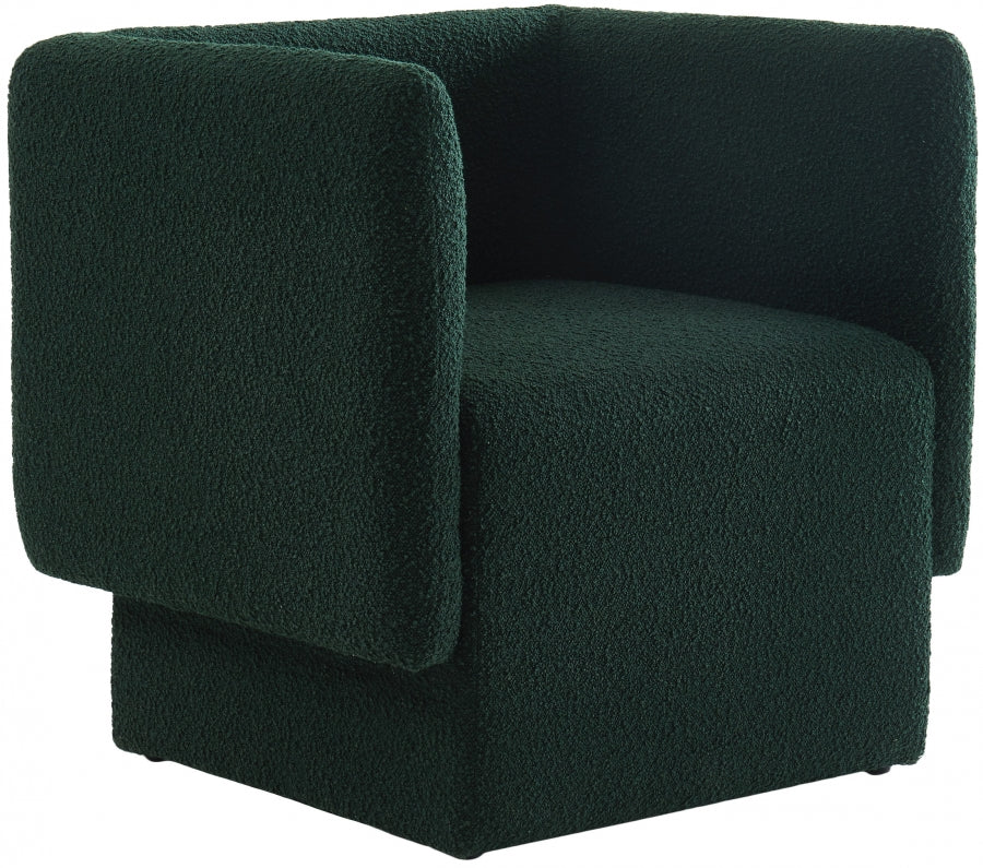 Chaise d'appoint Vera en tissu bouclé