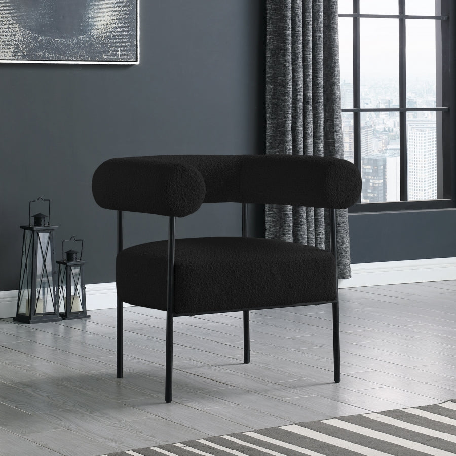 Chaise d'appoint Blake en tissu bouclé
