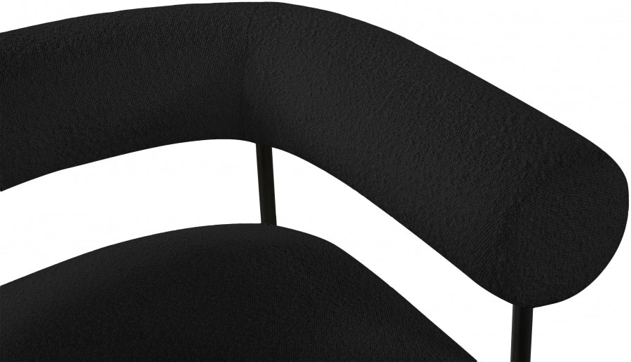 Chaise d'appoint Blake en tissu bouclé