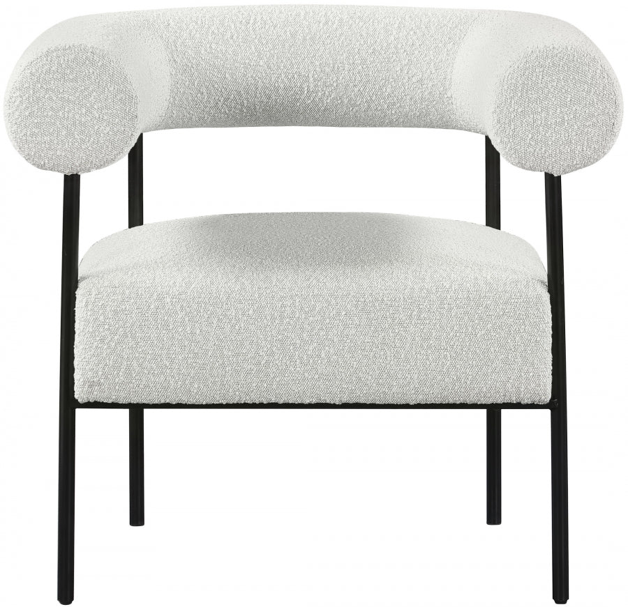 Chaise d'appoint Blake en tissu bouclé