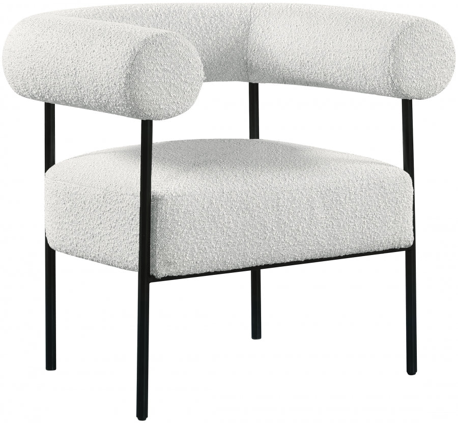 Chaise d'appoint Blake en tissu bouclé