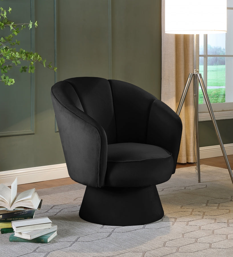 Chaise d'appoint en velours Swanson