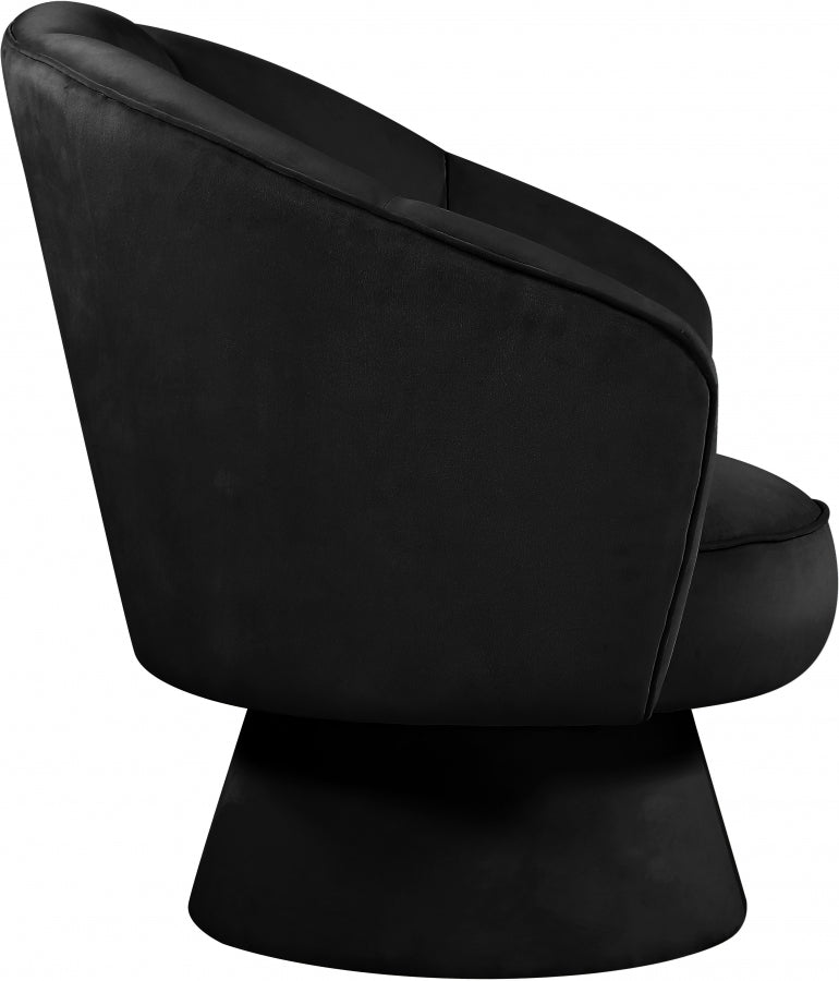 Chaise d'appoint en velours Swanson
