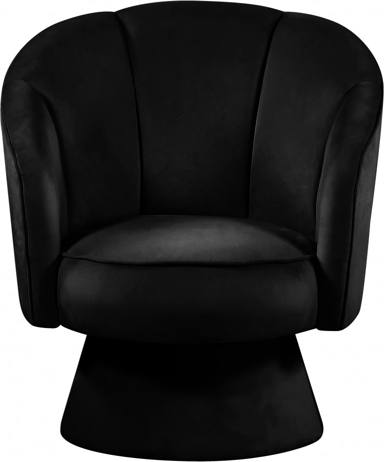 Chaise d'appoint en velours Swanson