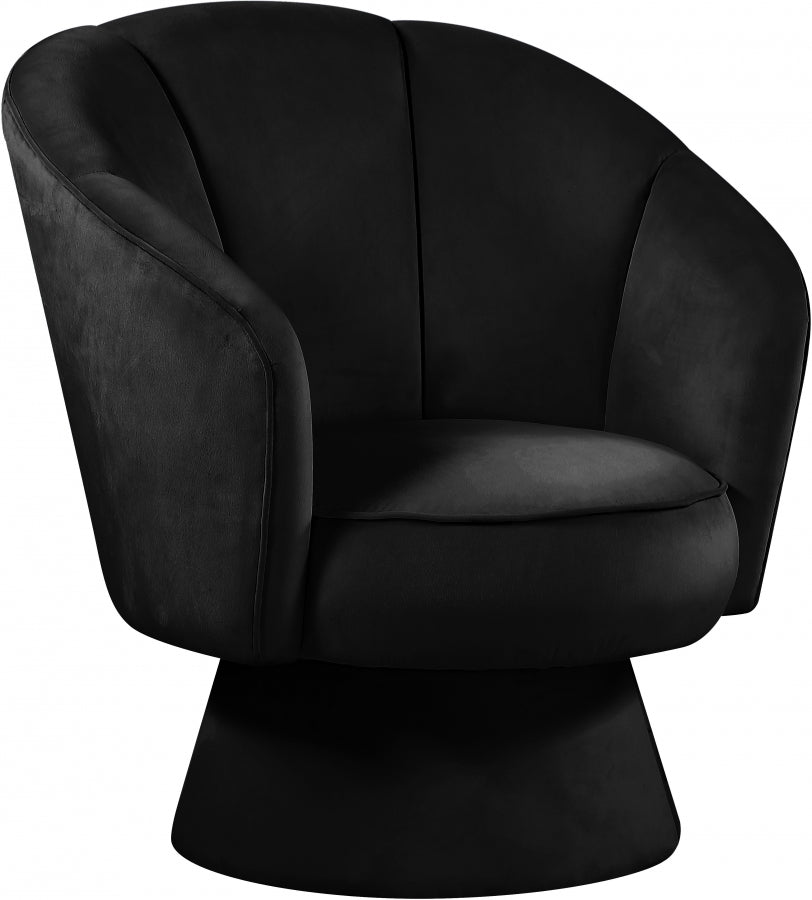 Chaise d'appoint en velours Swanson