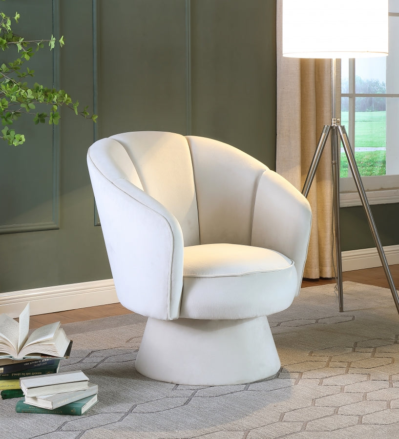 Chaise d'appoint en velours Swanson