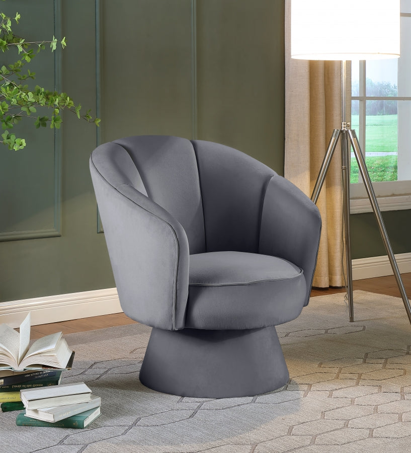 Chaise d'appoint en velours Swanson