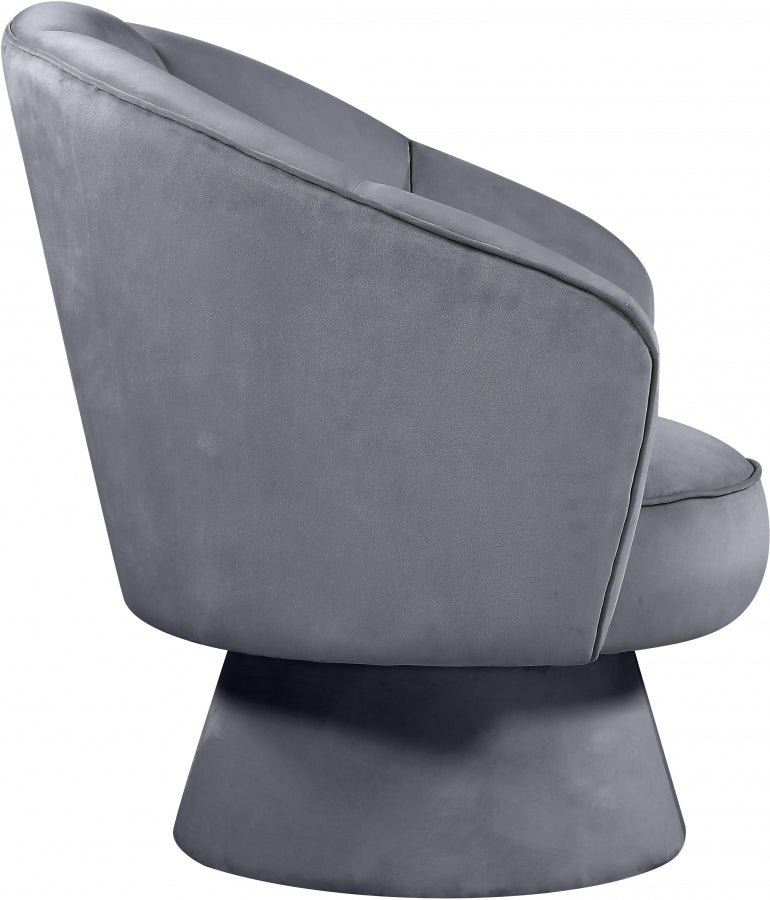 Chaise d'appoint en velours Swanson