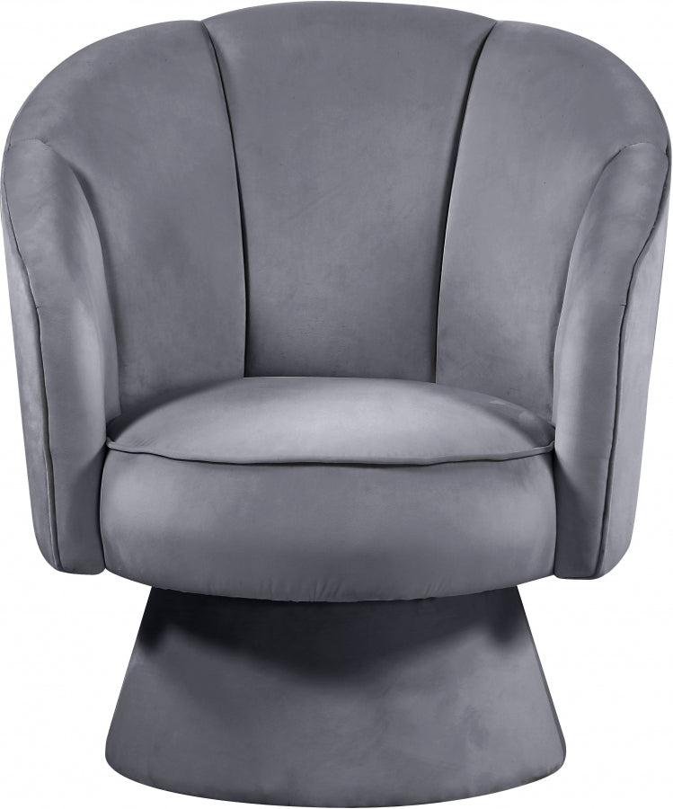 Chaise d'appoint en velours Swanson