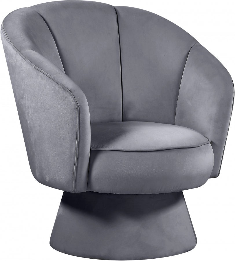Chaise d'appoint en velours Swanson