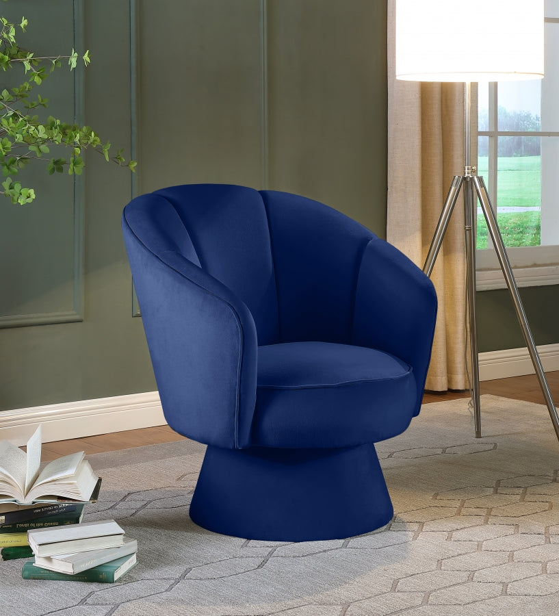 Chaise d'appoint en velours Swanson