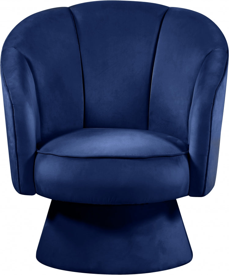 Chaise d'appoint en velours Swanson