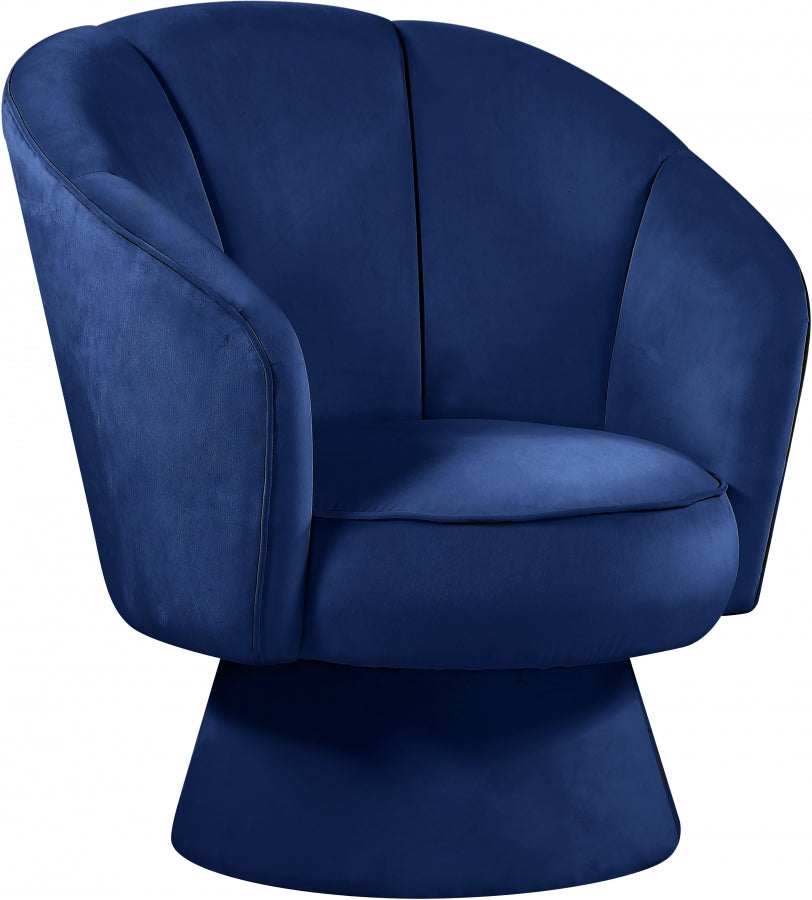 Chaise d'appoint en velours Swanson