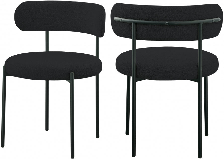 Chaise de salle à manger Beacon en tissu bouclé