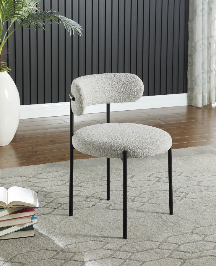Chaise de salle à manger Beacon en tissu bouclé